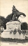 VINTAGE POSTCARD Trawl net On the Saone Monument of Defense Militaria Horse