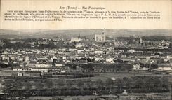 CPA Sens Vue Panoramique Trains