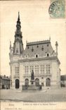 CPA Sens Hotel de Ville et la Satue Thenard