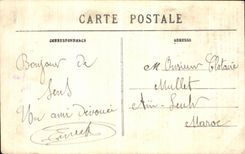 CPA Sens L Hotel de Ville et la Statue Thenard