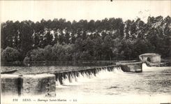 CPA Sens Barrage Saint Martin