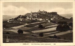 CPA Vezelay Vue Generale Cote sud Ouest