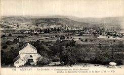 CPA Vezelay La Cordelle Emplacement ou Saint Bernard Precha la Deuxieme Croisade le 31 mars 1146