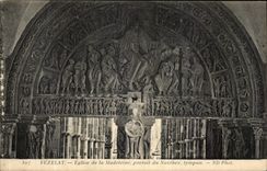 CPA Vezelay Eglise De La Madeleine Portail du Narthex Tympan 