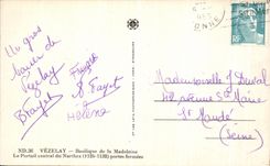 CPA Vezelay Basilique De La Madeleine Portail du Narthex Tympan