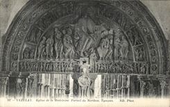CPA Vezelay Eglise de la Madeleine Portail du narthex Tympan 