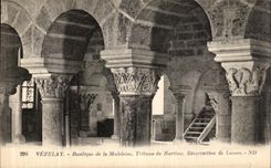 CPA Vezelay Basilique de la Madeleine Tribune du Narthex Resurrection de Lazare 