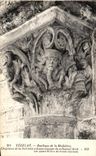 CPA Vezelay Basilique de la Madeleine Chapiteau de la Huitieme Colonne engagee du Collateral droit 