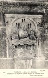 VINTAGE POSTCARD Vezelay Church of the Madeleine Capital of the cinquime imbedded Column of the Collateral right Feast of the bad rich person