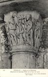 VINTAGE POSTCARD Vezelay Church of the Madeleine Capital of the nevieme pillar of the Nave East coast