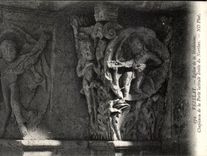 VINTAGE POSTCARD Vezelay Church of the Madeleine Chapieau of the right side Gate of Northex