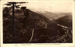 VINTAGE POSTCARD Balloon D Alsace Seen from Of the Valley of the Tasty one