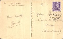 POSTAL Metz de la VENDIMIA la fuente de L explanada