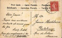 VINTAGE POSTCARD Northern Douai the Living room D a house saccagee by German