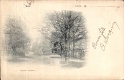 VINTAGE POSTCARD Public garden Jussieu Lille