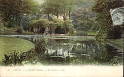 VINTAGE POSTCARD the Vauban Garden the cave
