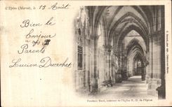 VINTAGE POSTCARD interior Northern Circumference of L church ND of Lepine
