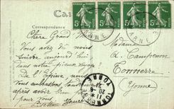 POSTAL Notre Dame de la VENDIMIA de L espina dorsal el cubo con el jube antes de la restauracion