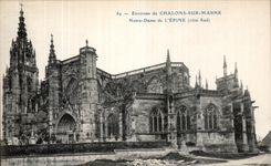 VINTAGE POSTCARD Notre Dame of L Spine Surroundings of Trawl nets on the Marne