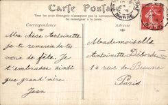 VINTAGE POSTCARD Surroundings of Trawl nets on the Marne Notre Dame Church of L Spine the gate