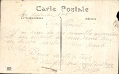 VINTAGE POSTCARD Mourmelon Large the Entry of the Street of the Genius