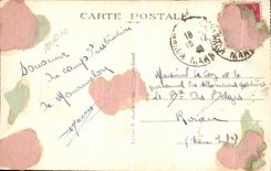 VINTAGE POSTCARD Camp of Mourmelon One washes his Militaria linen