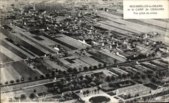 VINTAGE POSTCARD Mourmelon Camp the Large one and of Trawl nets Seen from in the Militaria plane