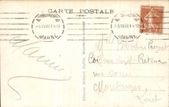 VINTAGE POSTCARD Mourmelon the Large one and entry of the Militaria Camp