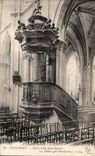VINTAGE POSTCARD Chaumont Church Saint Jean Bapliste the pulpit by Bouchardon