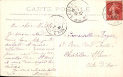 VINTAGE POSTCARD Chaumont the keep Old castle of the counts de Champagne 1187 1328 Currently law courts and walks