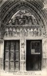 VINTAGE POSTCARD Chaumont Eglise St Jean Baptiste Carries Lateale and tympanum