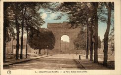 VINTAGE POSTCARD Trawl nets On the Marne the Gate Holy Cross 1770