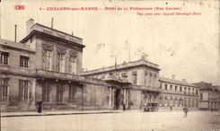 VINTAGE POSTCARD Trawl nets On the Marne Hotel of the Prefecture Street Carnot Seen from with objective Hermagis Paris