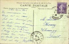 VINTAGE POSTCARD Camp Of Trawl nets the National District Seen from in the Militaria Plane