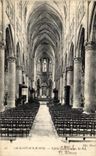 VINTAGE POSTCARD Trawl nets On the Marne Church Cathedral the Nave
