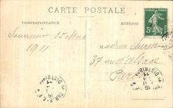 VINTAGE POSTCARD Trawl nets On the Marne Gloria Victis