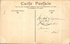 VINTAGE POSTCARD Trawl nets On the Marne Public garden of the Cathedral Gloria Victis