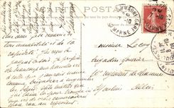 VINTAGE POSTCARD Trawl nets On the Marne Prefecture Gardens