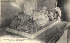 VINTAGE POSTCARD Loaches Royal Castle the tomb D Agnes Sorel