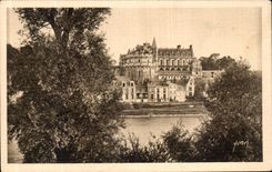 POSTAL Amboise Francia suave Loire ch4ateau de la VENDIMIA