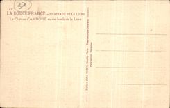 POSTAL Amboise Francia suave Loire ch4ateau de la VENDIMIA