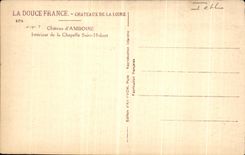 POSTAL Amboise de la VENDIMIA el castillo interior de la camara acorazada Huberto Saint