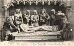 Iglesia Denis de Amboise de la POSTAL de la VENDIMIA Saint el ajuste con la tumba