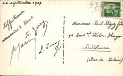 POSTAL Amboise de la VENDIMIA el cuarto del castillo de los protectores