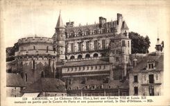 POSTAL Amboise de la VENDIMIA el castillo construido por Charles VIII y Louis XII