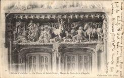 Castillo de Amboise de la POSTAL de la VENDIMIA la caza de Huberto Saint arriba de la puerta de la camara acorazada