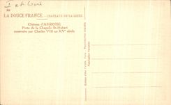 El castillo de Amboise Loire ch4ateau de la POSTAL de la VENDIMIA lleva St Huberto de la camara acorazada