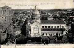 CPA Tours Panorama de la Tour de La Basilique Saint Martin et de la partie ouest de la ville 