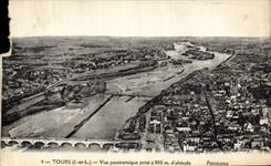 CPA Tours Vue Panoramique Prise a 800 m d altitude