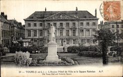 CPA Tours L Ancien Hotel de Ville et le Square Rabelais